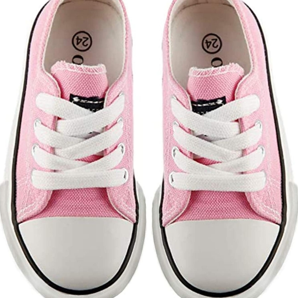 iFANS Low Top Canvas Kids Lace up Sneakers - Picture 2 of 7